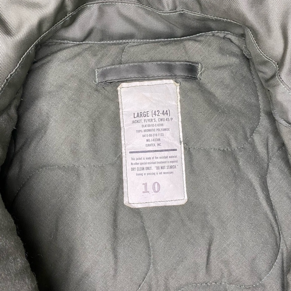 Vtg Flyer’s Cold Weather US Military Jacket, CWU-45/P LARGE (42-44) - Picture 5 of 15